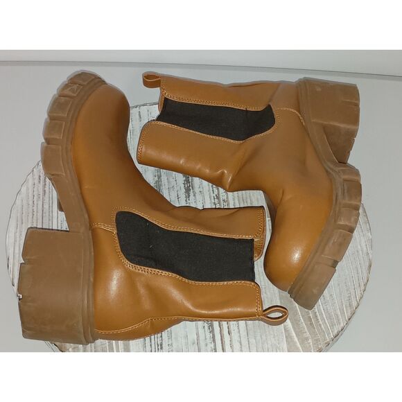 MADDEN GIRL, Tan Tessa Ankle Platform Boots, Woman Size 8.5 - Picture 5 of 8